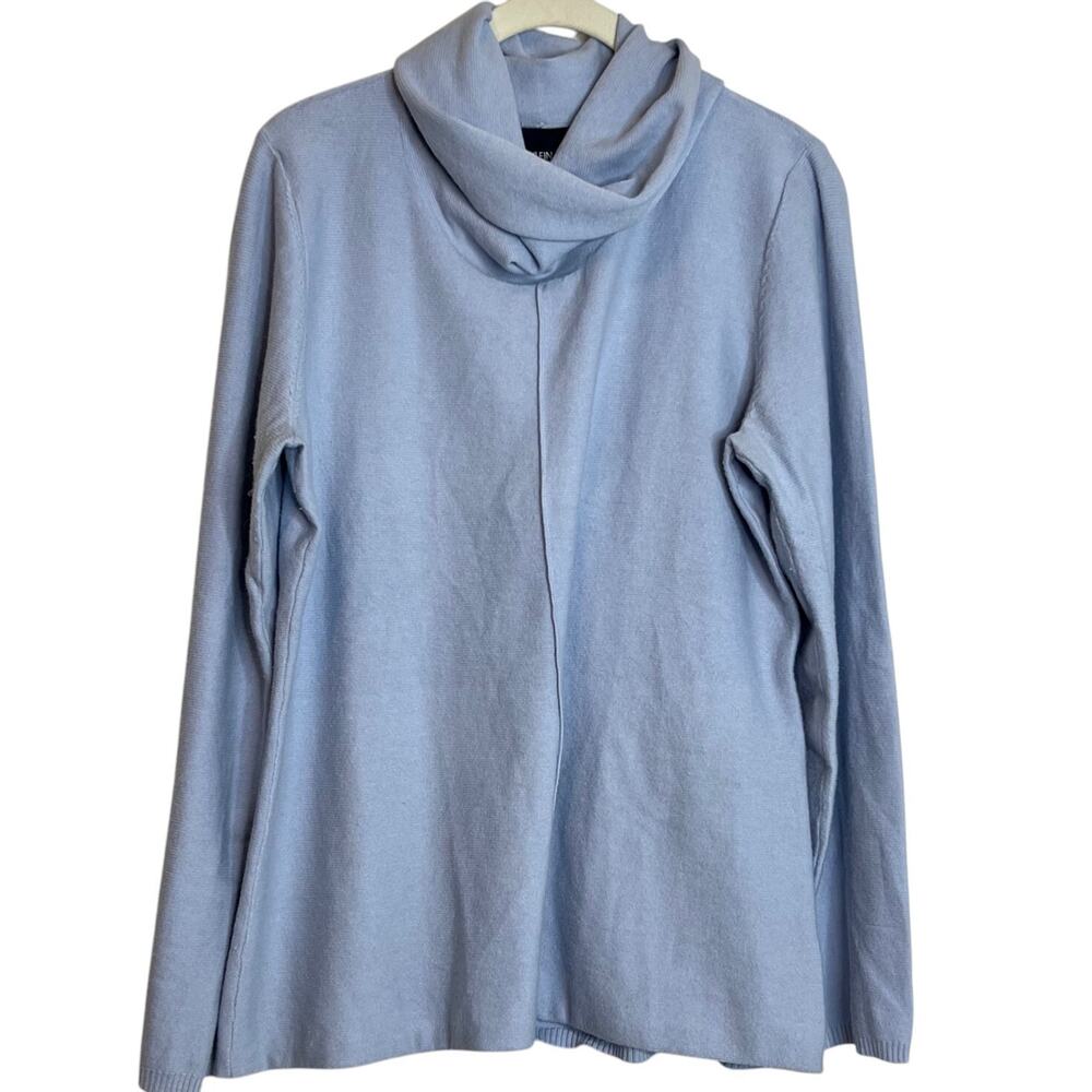 Calvin Klein Jeans Womens Cowl Neck Sweater Size XL Baby Blue Front & Back Seams